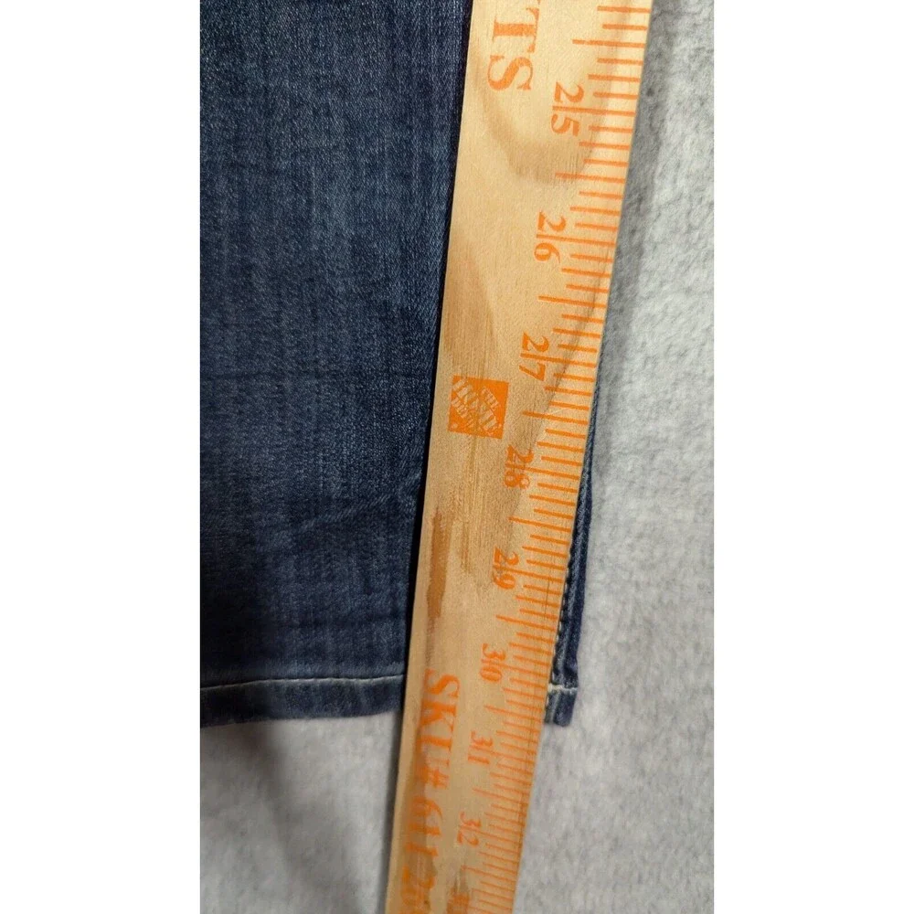 True Religion Men Jeans 36x30 Skinny Whiskering Flap Pockets Light Distress Dark